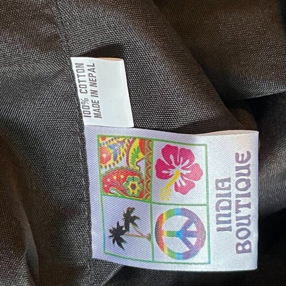 India Boutique 100% Cotton Hobo Nepal Bag Embroidered Rasta 420 Leaf Design NWT - Picture 3 of 8